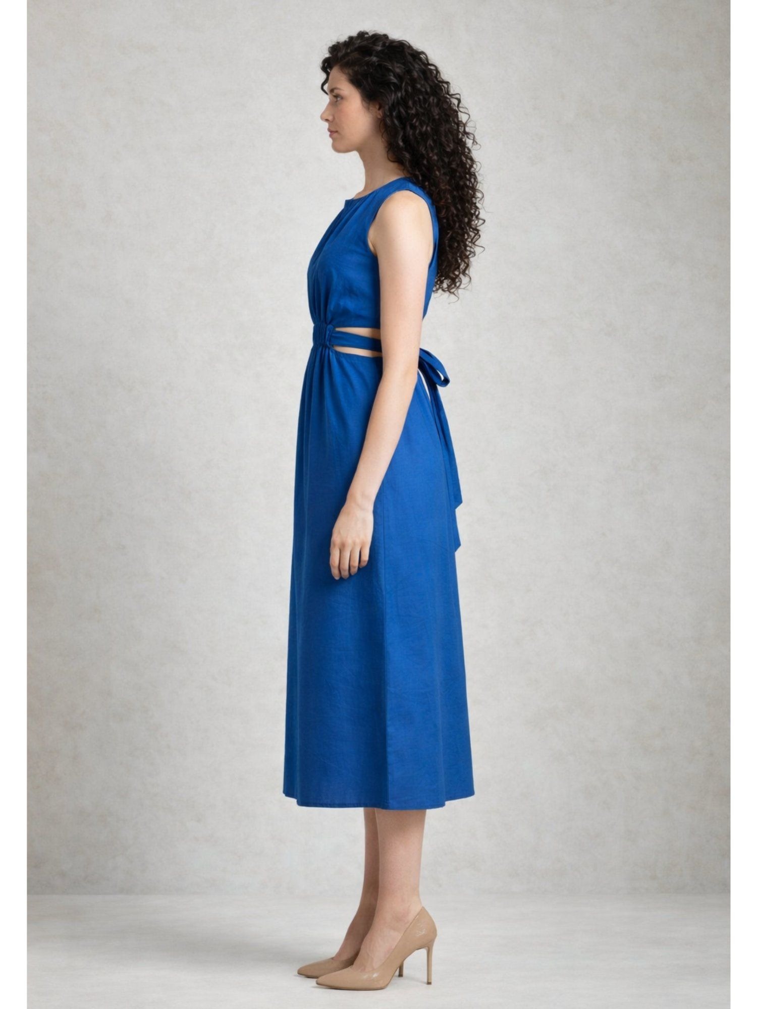 MIDI DRESSES BLUE COTTEN - Image 4
