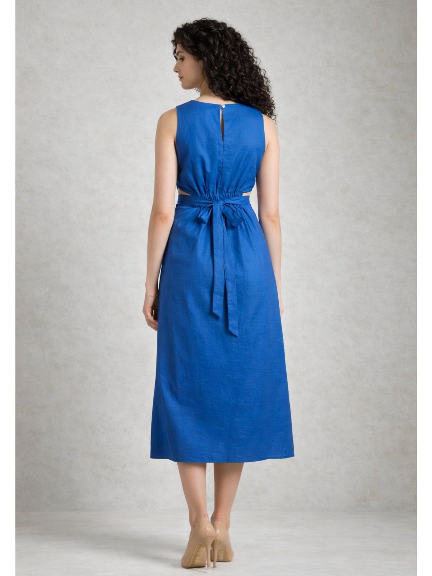 MIDI DRESSES BLUE COTTEN - Image 7