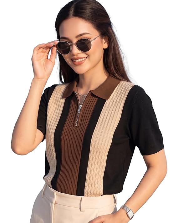 Polo Cotton Blend T-Shirt for Women