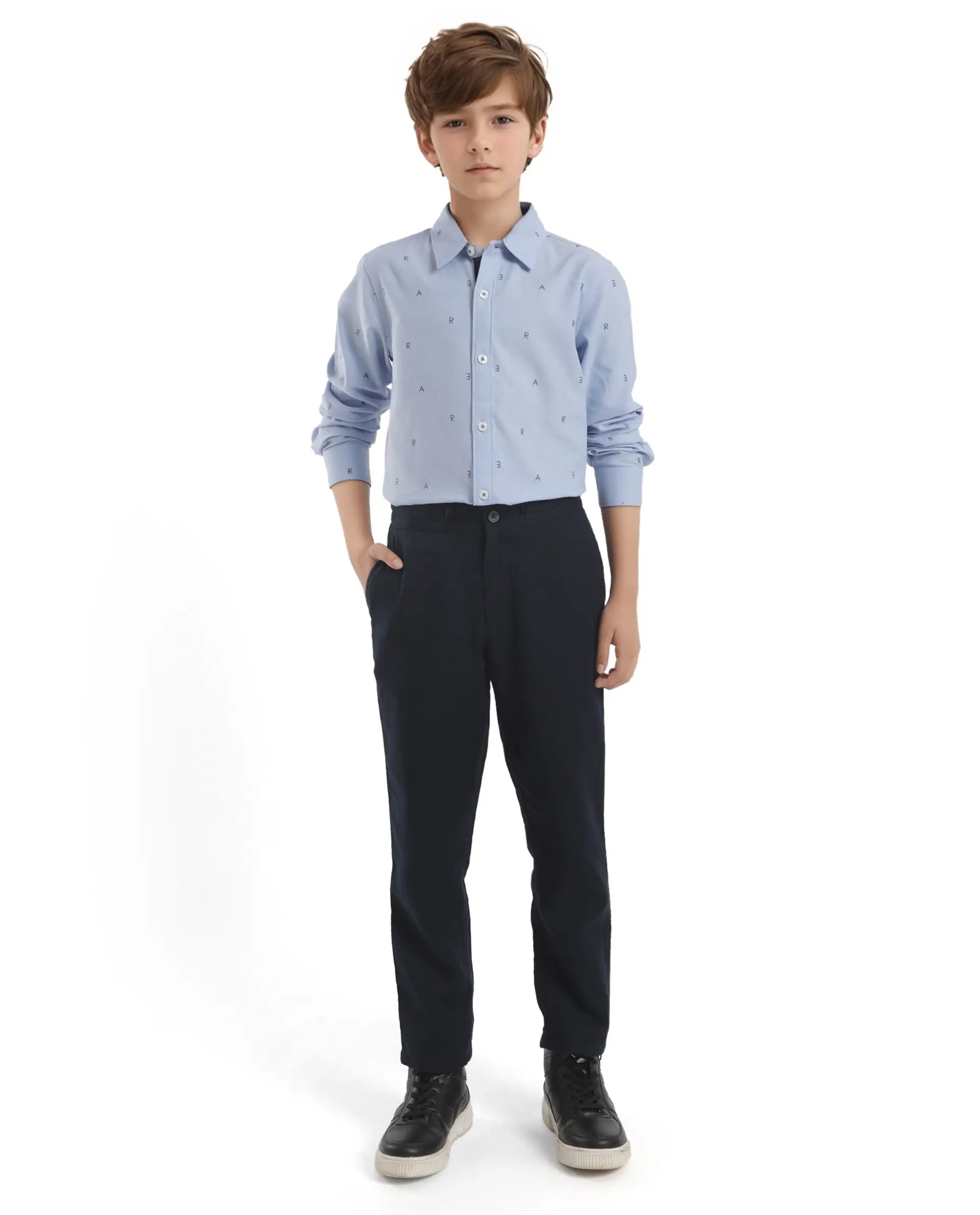 Boys Regular Fit Cotton Satin Shirt - Image 2